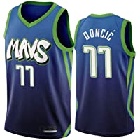 KVV Luka Doncic Jersey 77 Camiseta de Baloncesto para Hombre- Dallas Mavericks #77 Bordado- Transpirable y Resistente al…